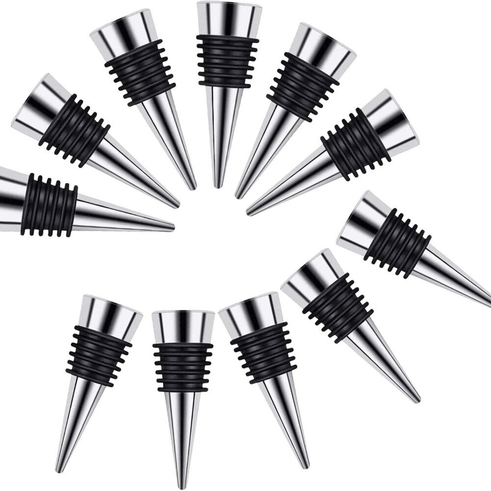 50 Pcs Stainless Steel Wine and Beverage Bottle Stoppers Ball Designed Wine Bott
